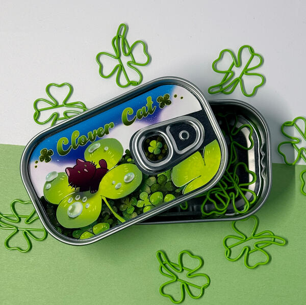 Clover Kitty Fish Tin